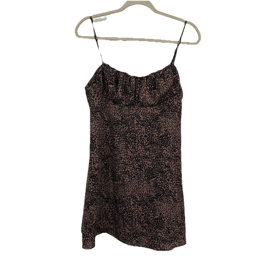 Urban Outfitter Leopard Snake Print Mini Slip Dress L Spaghetti Strap Club Wear
